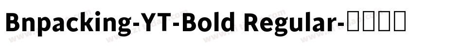 Bnpacking-YT-Bold Regular字体转换